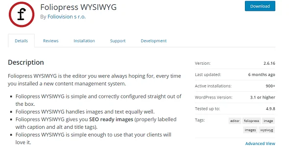 Foliopress WYSIWYG