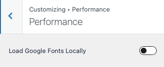Astra feature to locally host Google fonts