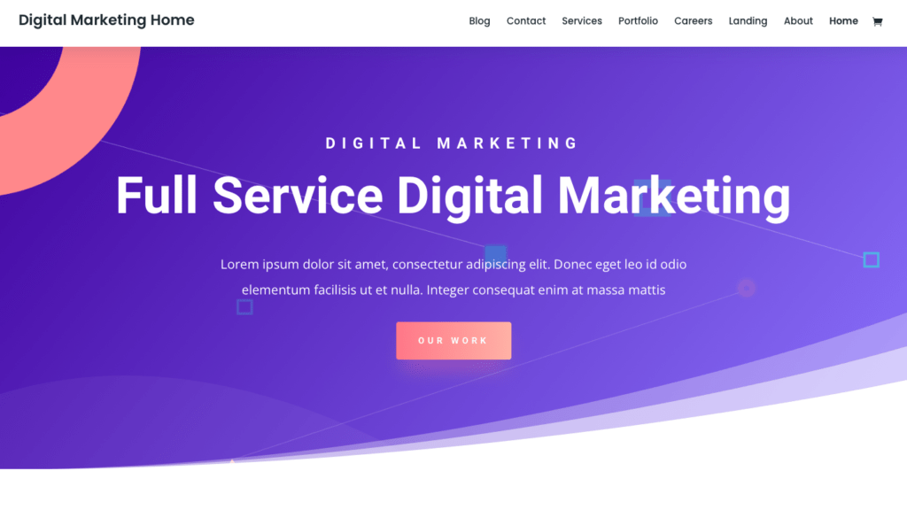 Elegant Themes Digital Marketing Layout