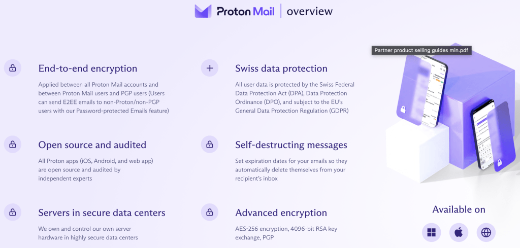 Proton Mail features