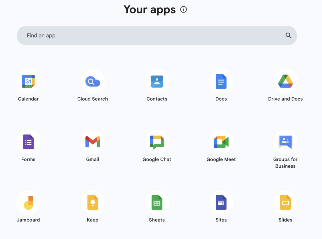 Google Workspace Apps