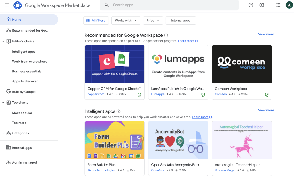 Google Workspace Marketplace