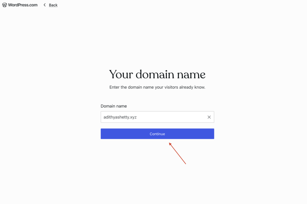 Using my own domain name