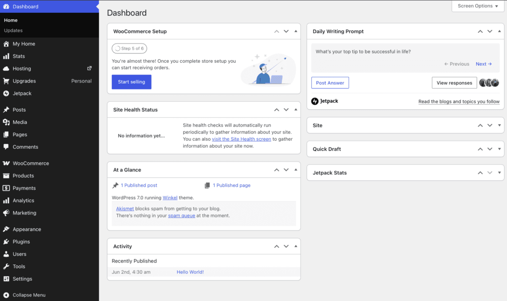 WordPress.com Dashboard
