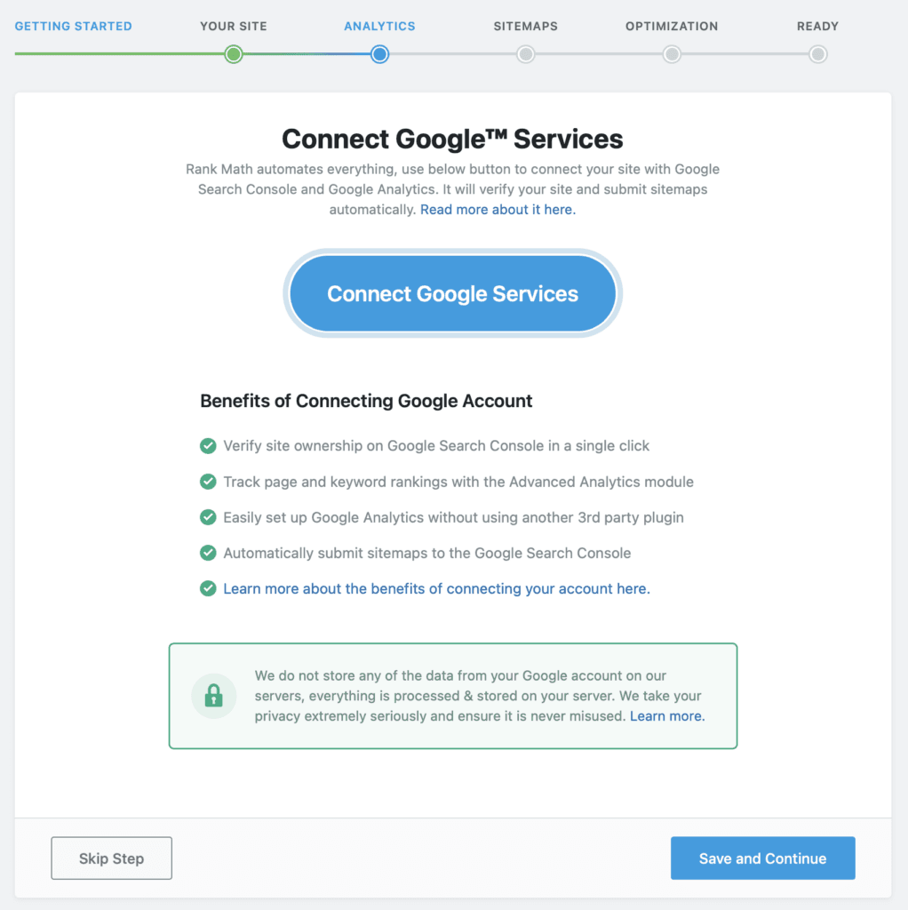 Connect Google Analytics