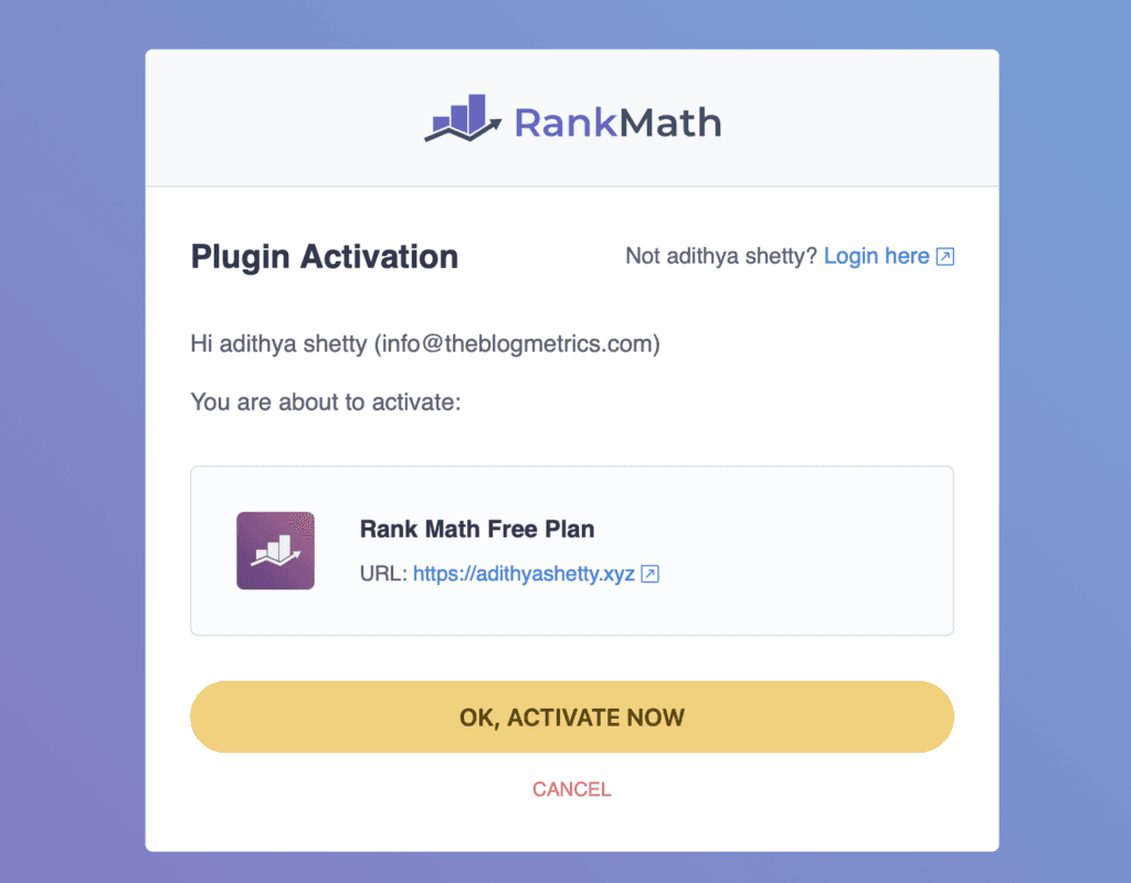 Plugin Activation