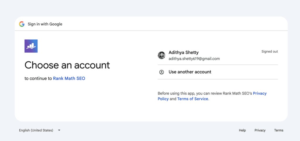 Connect with your Google account