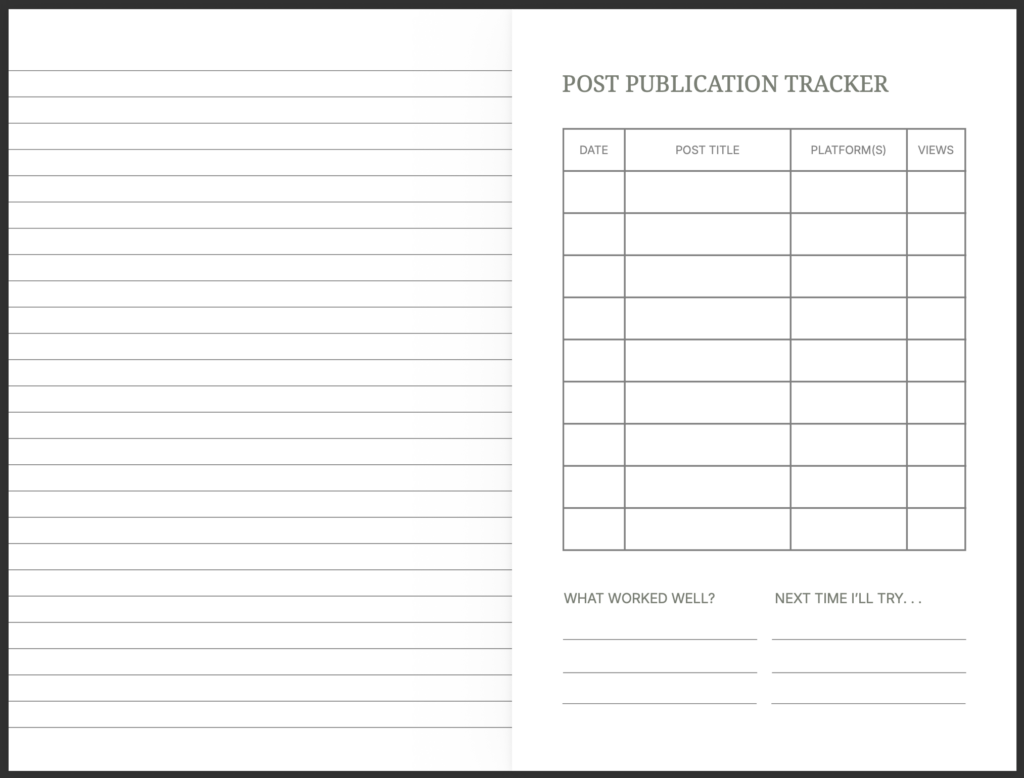 The Blog Metrics Journal page 5