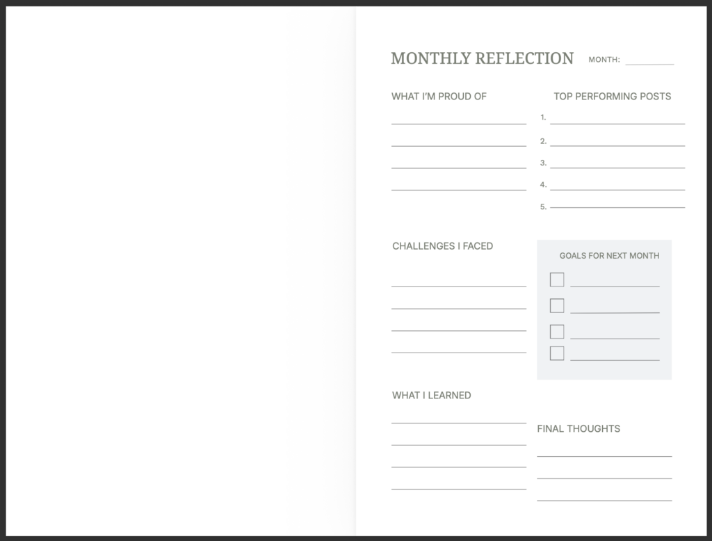The Blog Metrics Journal page 6